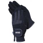 Harry's Horse domy suede rijhandschoenen zwart  xs l