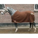 Danny`s Fleece statiedeken met gratis fleece halster en touw bruin maat 215
