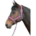 Harry's Horse halsterset stripe tango red pony cob