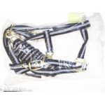 IR Halsterset zwart/ grijs maat shet