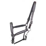 Leren halster Diamond zwart  full