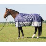Harry's Horse Buitendeken Deken Thor 0gr Fleece Crown Blue w/print 175 205