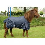 HB Harry and Hector Pony Outdoor waterdichte regendeken Blauw fleece 95 105 125