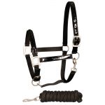 Harry's Horse Halsterset Fashion zwart pony cob full
