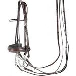 Harry's Horse Hoofdstel S&T Rond Aansnoerneusriem bruin full
