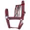 Imperial Riding Set Halster,touw,en gratis Viegenfrontriem red stripe  pony cob full